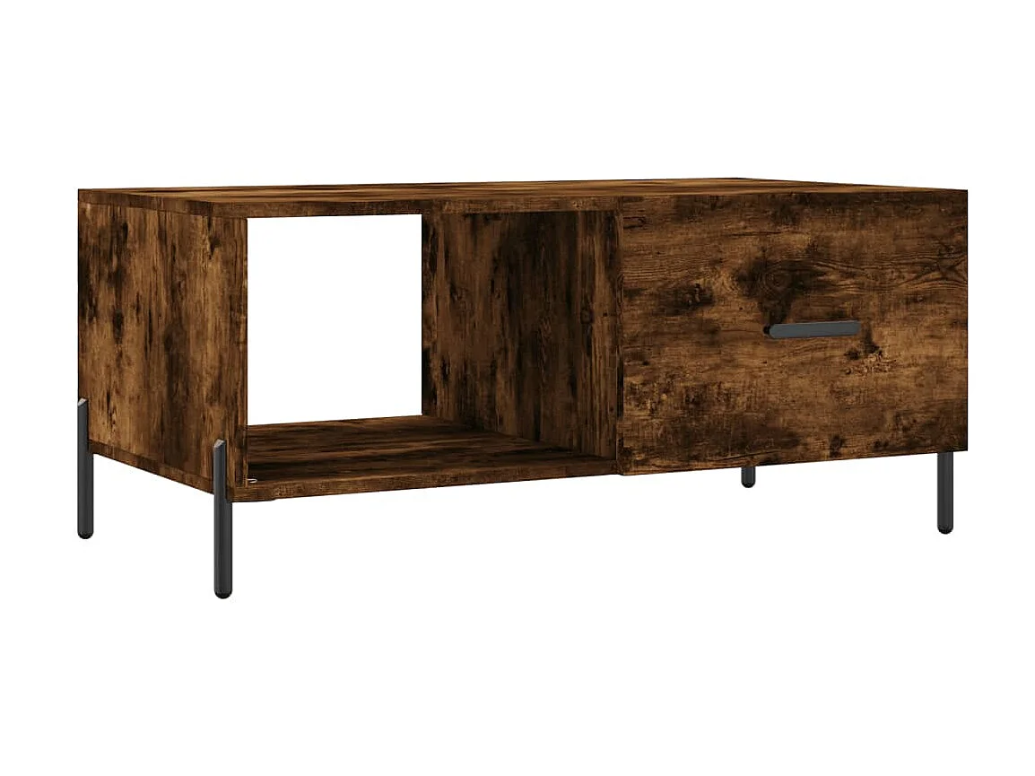 Salontafel 90x50x40 cm bewerkt hout gerookt eikenkleurig NL93321