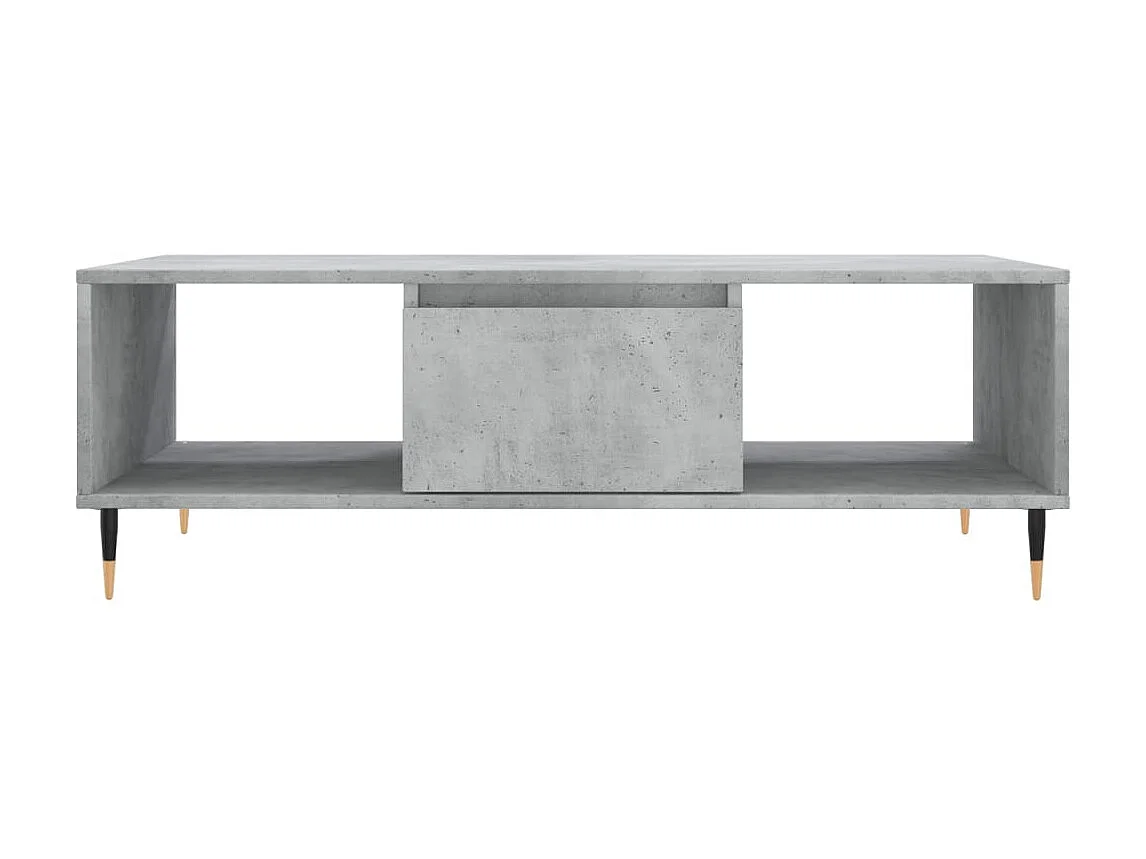 Table basse gris béton 104x60x35 cm bois d'ingénierie OFR47555 BonneVie Meuble