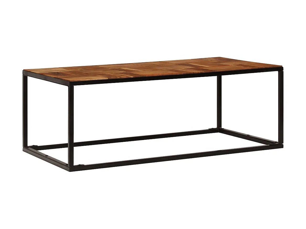 Table basse 110x60x40 cm Bois d'acacia solide et acier OFR12021 BonneVie Meuble