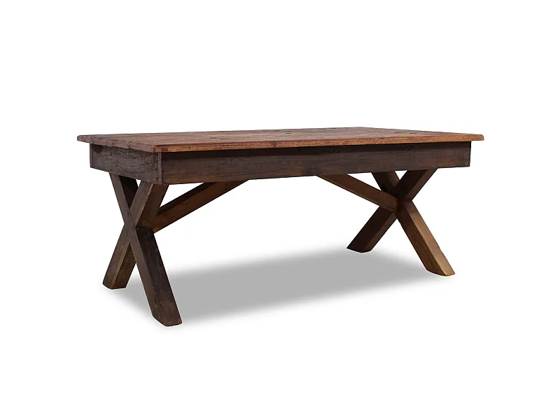 Table basse Bois de récupération massif 110 x 60 x 45 cm OFR30817 BonneVie Meuble