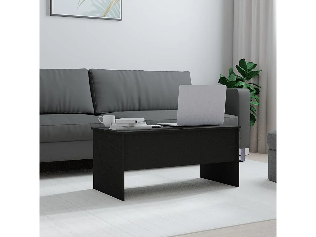 Salontafel 102x50,5x46,5 cm bewerkt hout zwart NL17239