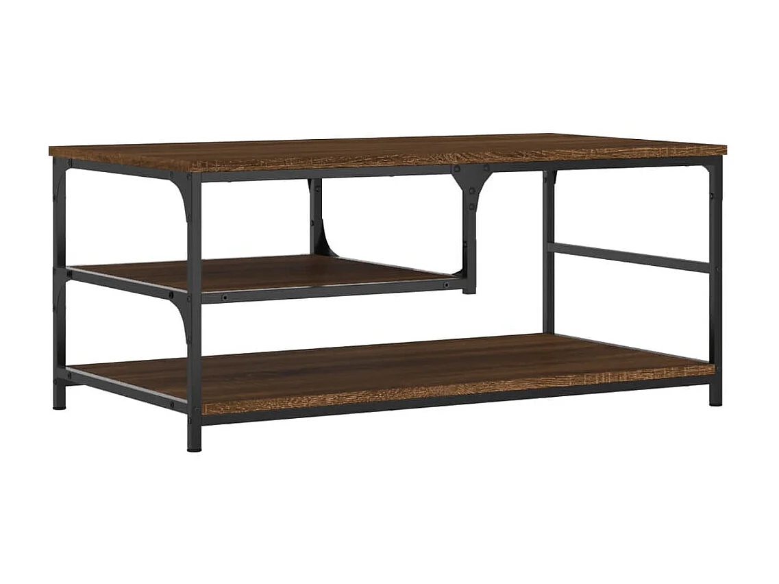 Salontafel 90x49x40 cm bewerkt hout bruin eikenkleur NL84077