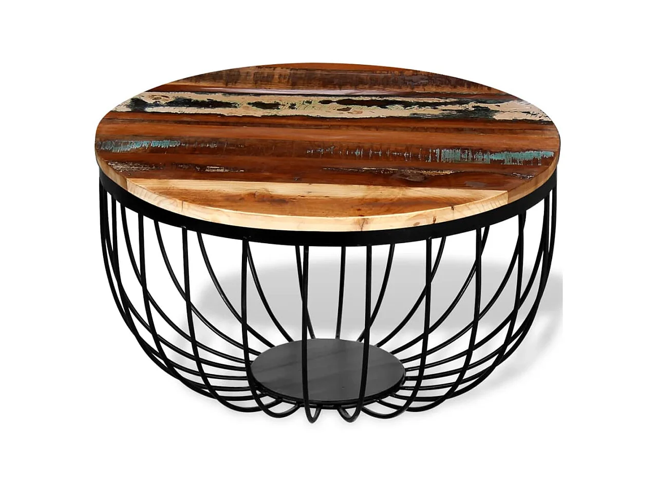 Table basse Bois de récupération massif OFR80446 BonneVie Meuble