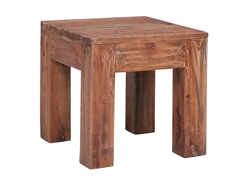 Mesa de centro de madera maciza reciclada 30x30x30 cm ES28467