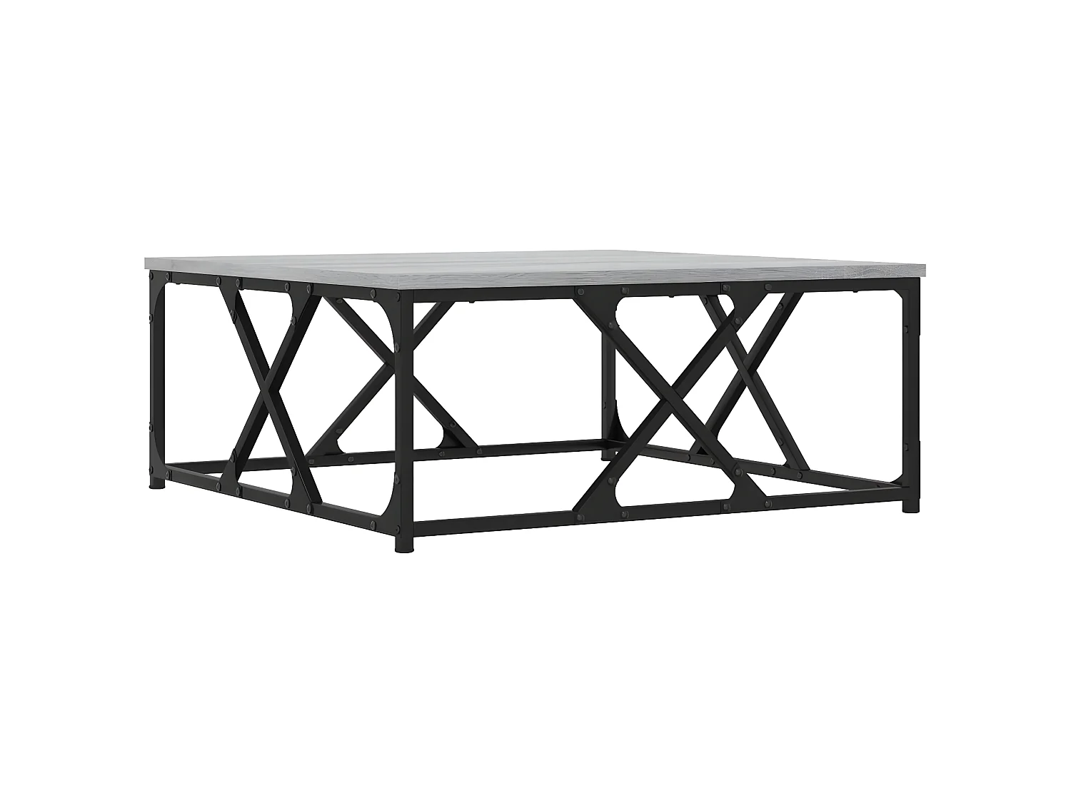 Mesa de centro madera contrachapada gris Sonoma 70x70x30 cm ES81695