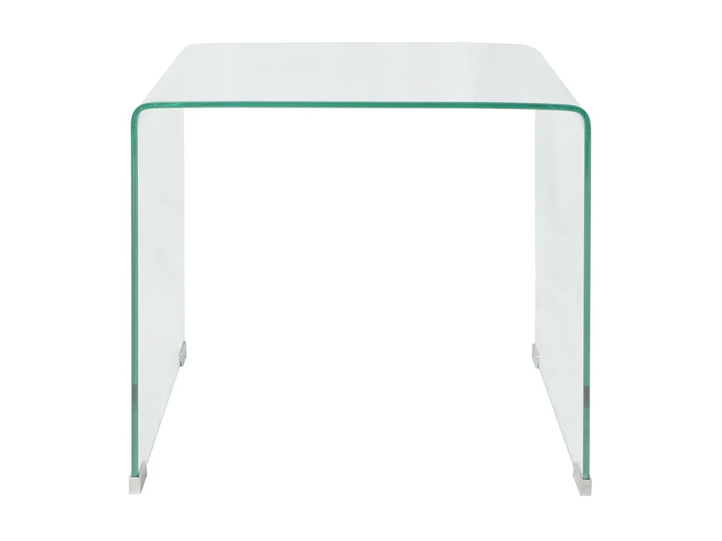 Table basse 49,5 x 50 x 45 cm Verre trempé Transparent OFR37183 BonneVie Meuble
