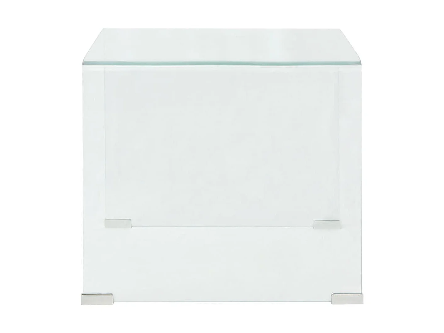 Table basse 49,5 x 50 x 45 cm Verre trempé Transparent OFR37183 BonneVie Meuble