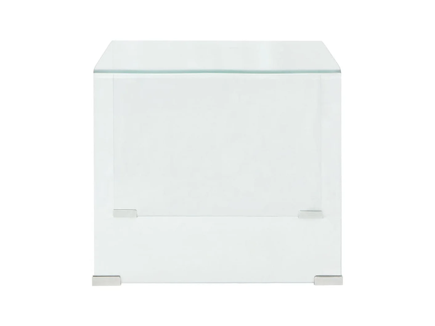 Mesa de centro em vidro temperado 49,5x50x45 cm transparente PT138637