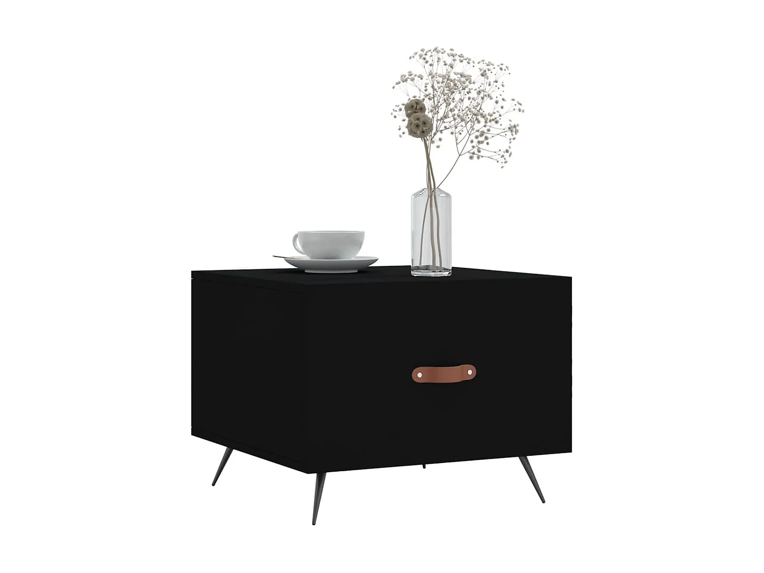 Mesa de centro madera de ingeniería negro 50x50x40 cm ES19614