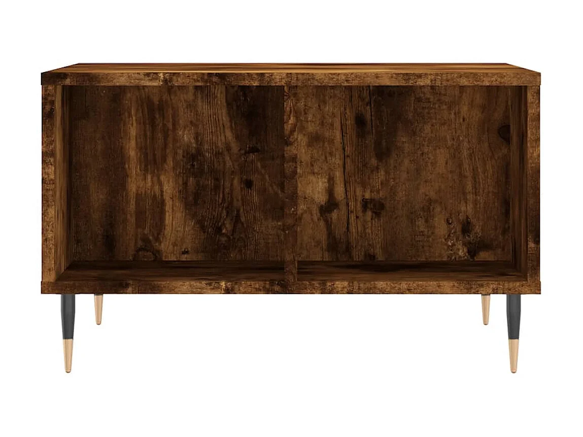 Mesa de centro madera contrachapada roble ahumado 60x50x36,5 cm ES80797