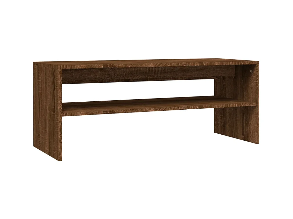 Table basse Chêne marron 100x40x40 cm Bois d'ingénierie OFR67165 BonneVie Meuble