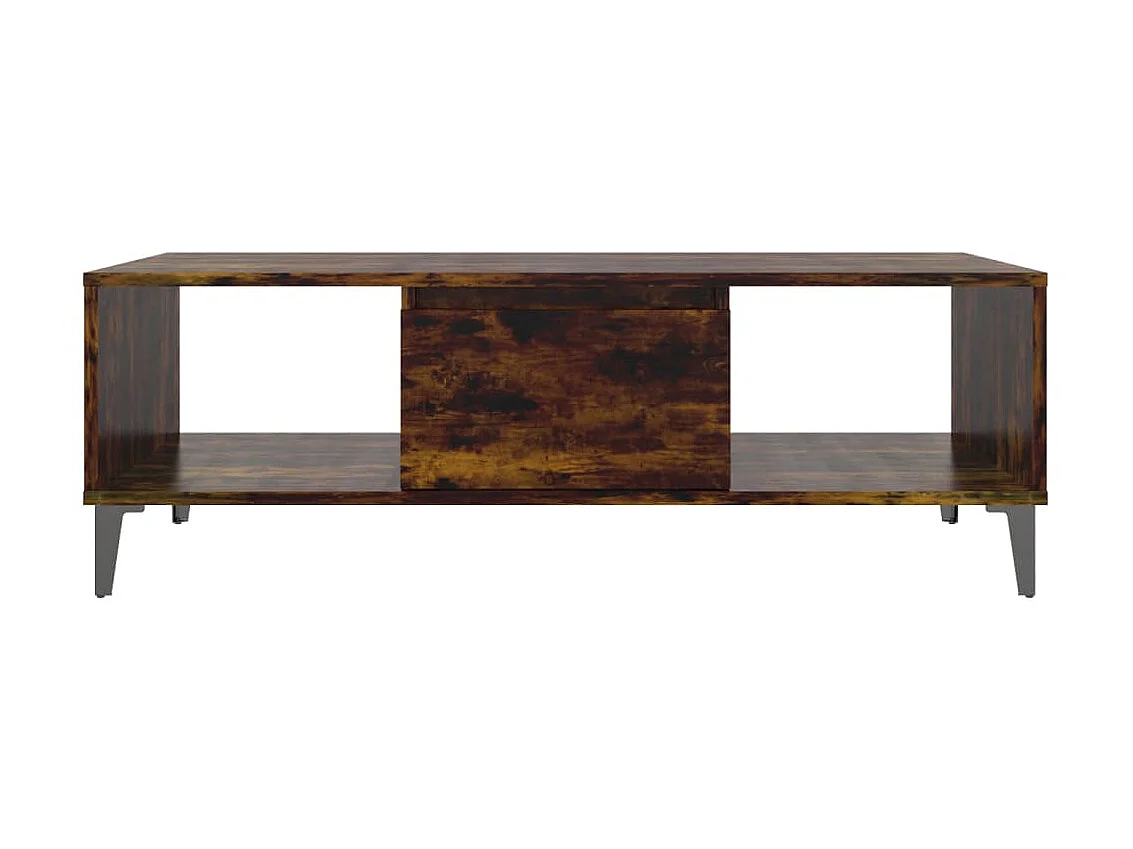 Table basse Chêne fumé 103,5x60x35 cm Aggloméré OFR74225 BonneVie Meuble