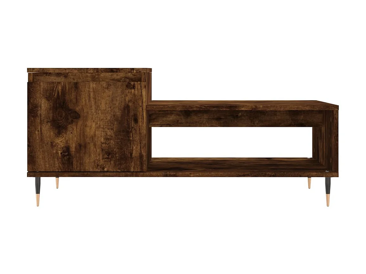 Table basse Chêne fumé 100x50x45 cm Bois d'ingénierie OFR66046 BonneVie Meuble