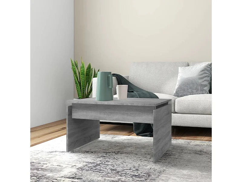 Table basse Sonoma gris 68x50x38 cm Bois d'ingénierie OFR74720 BonneVie Meuble
