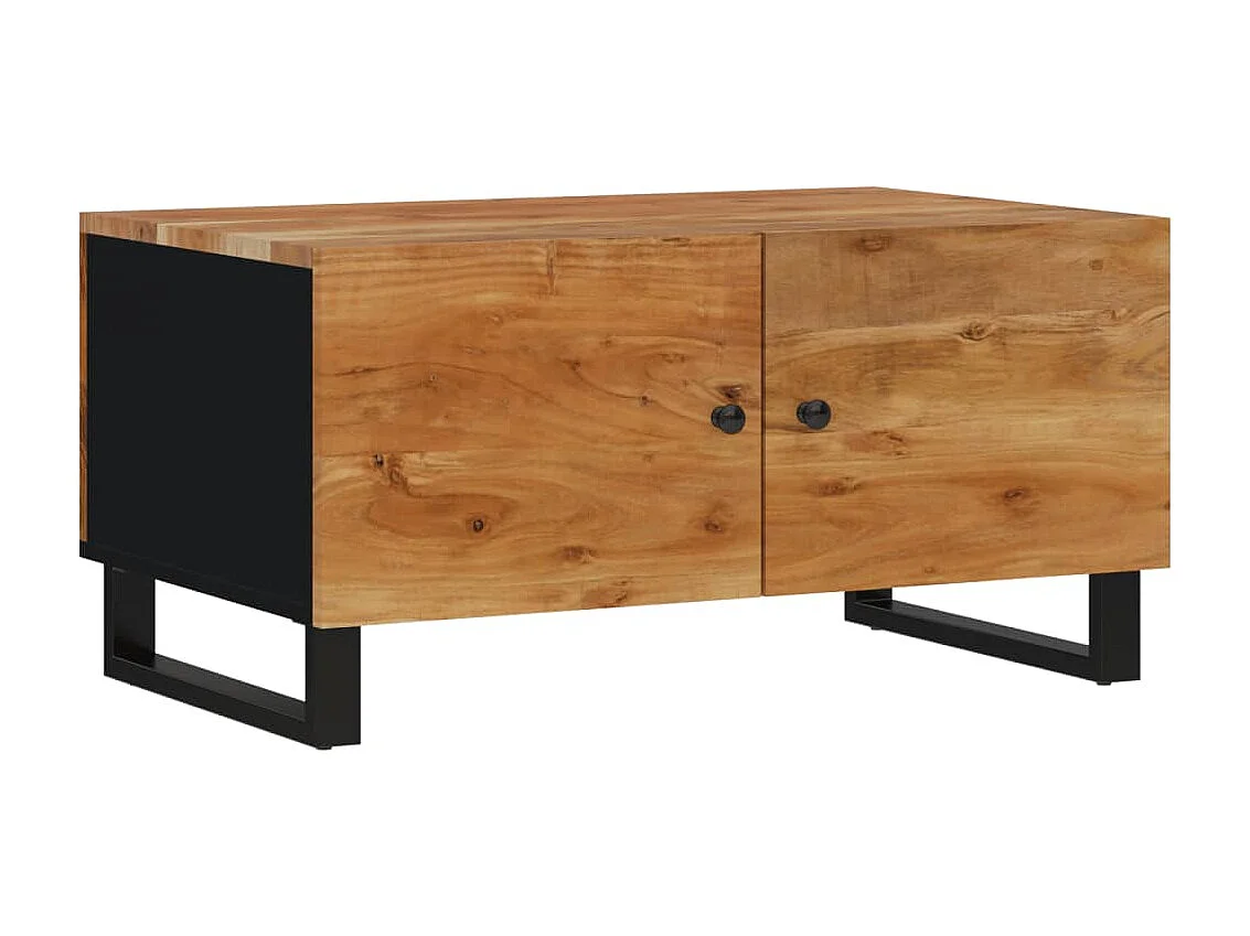 Table basse 80x50x40 cm Bois d'acacia solide et d'ingénierie OFR32207 BonneVie Meuble