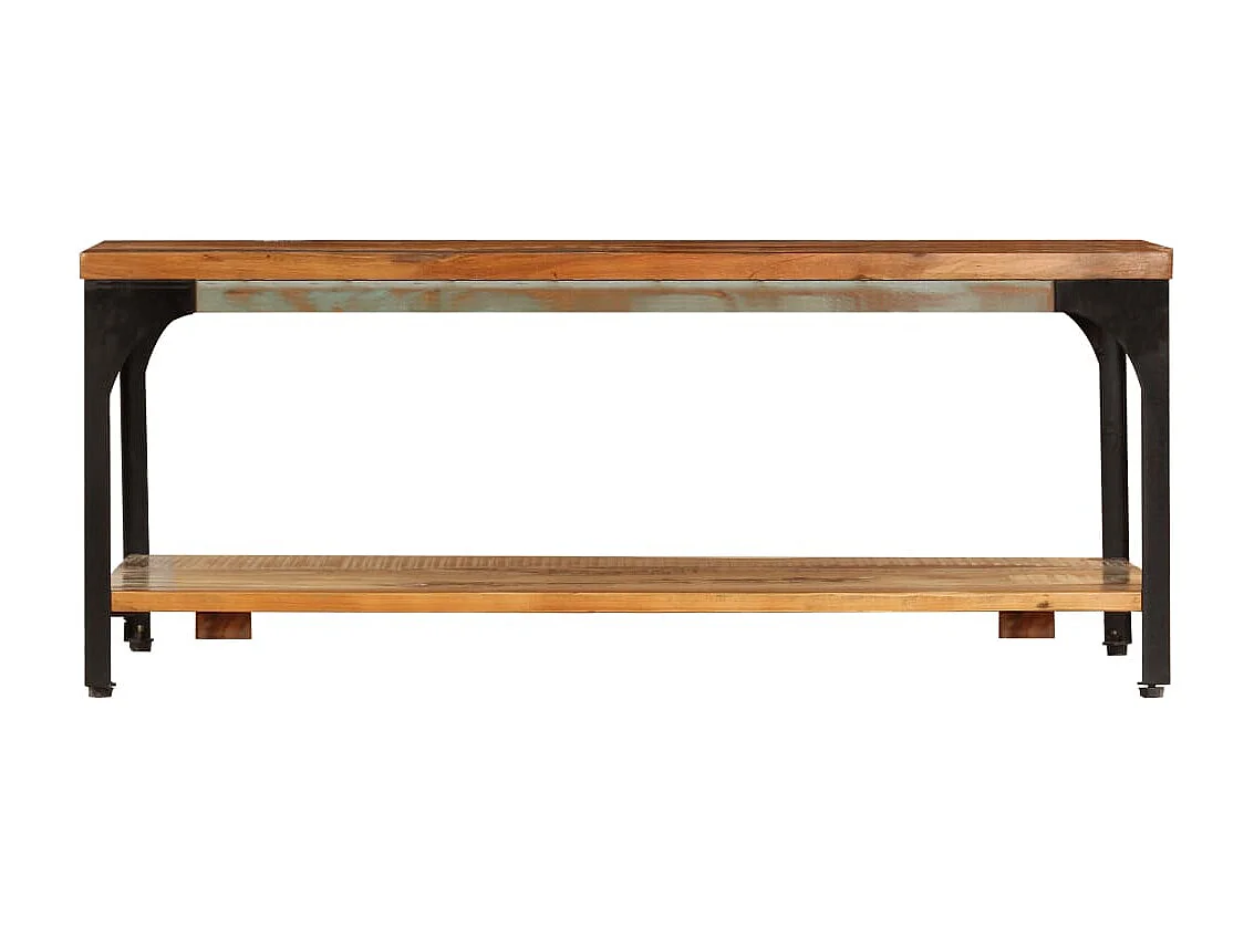 Mesa centro c/ prateleira 100x60x35cm madeira recuperada maciça PT489582