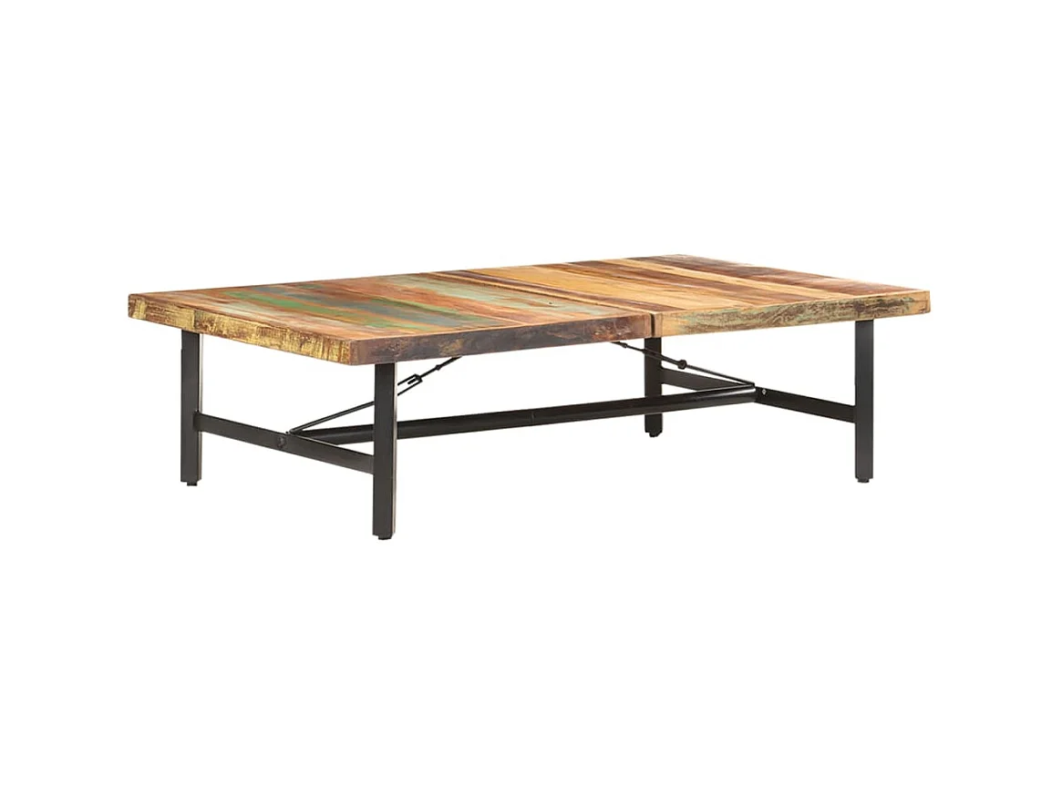 Table basse 142x90x42 cm Bois de récupération massif OFR63292 BonneVie Meuble