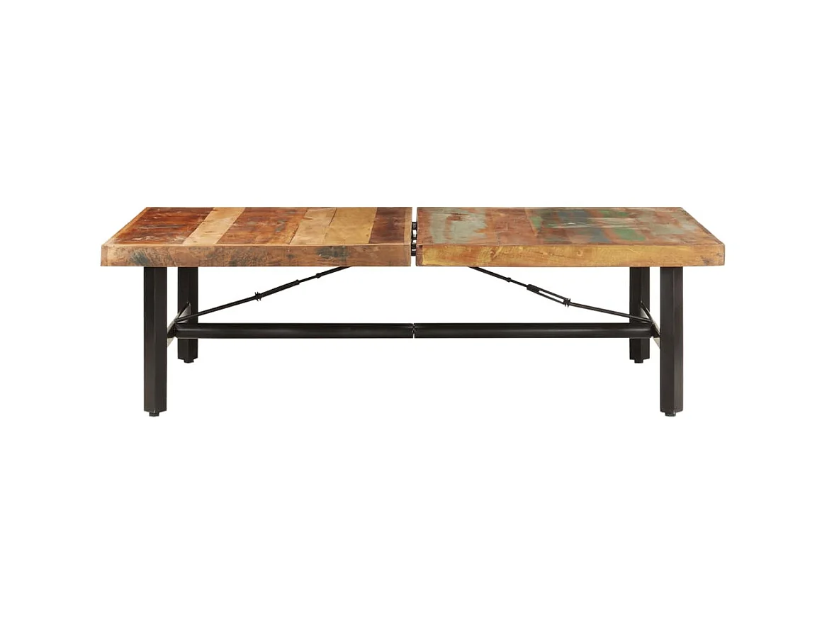 Table basse 142x90x42 cm Bois de récupération massif OFR63292 BonneVie Meuble
