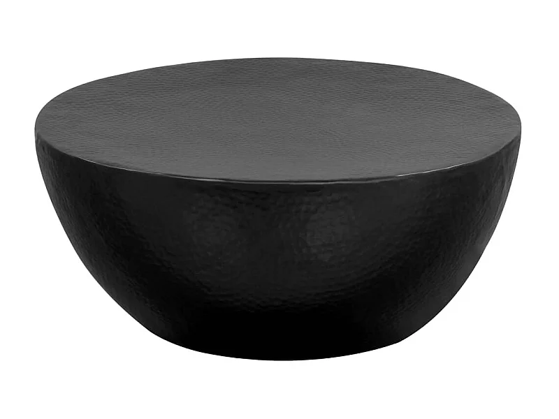 Table basse Aluminium martelé 70 x 30 cm Noir OFR76060 BonneVie Meuble