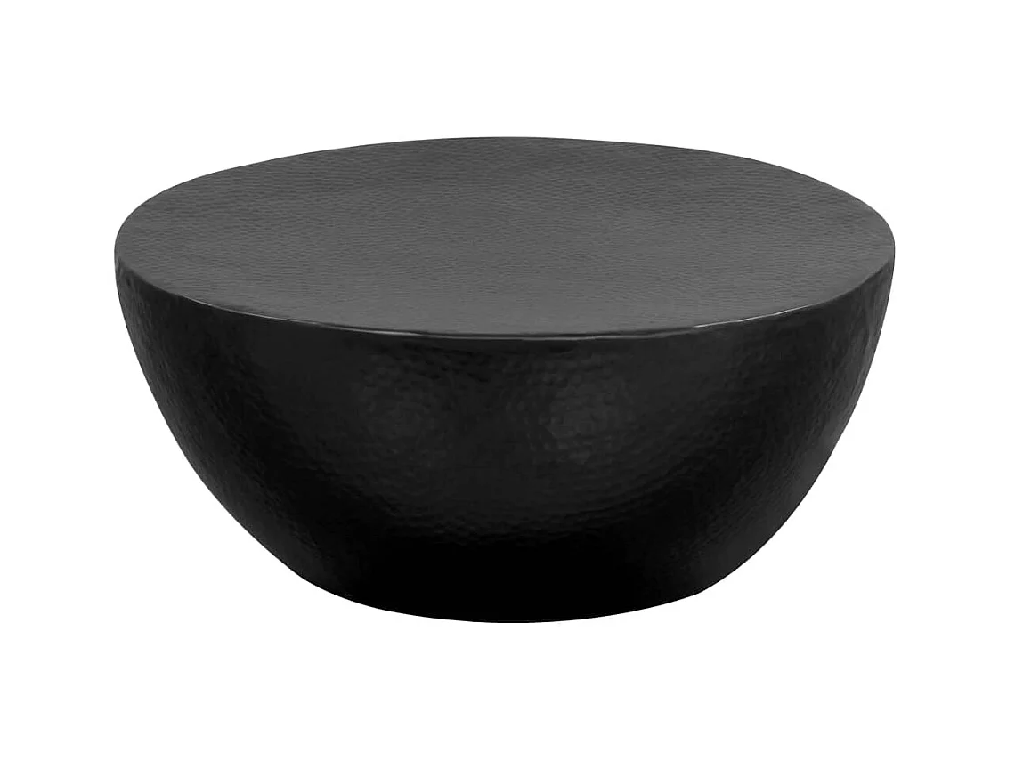 Table basse Aluminium martelé 70 x 30 cm Noir OFR76060 BonneVie Meuble
