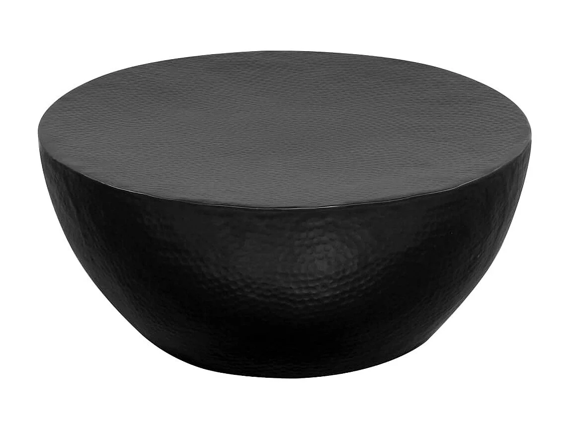 Table basse Aluminium martelé 70 x 30 cm Noir OFR76060 BonneVie Meuble