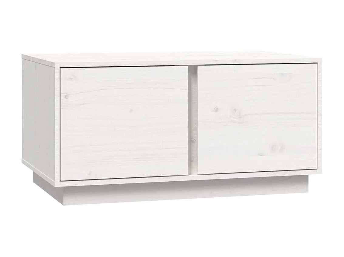 Mesa de centro 80x50x40 cm madeira de pinho maciça branco PT645185