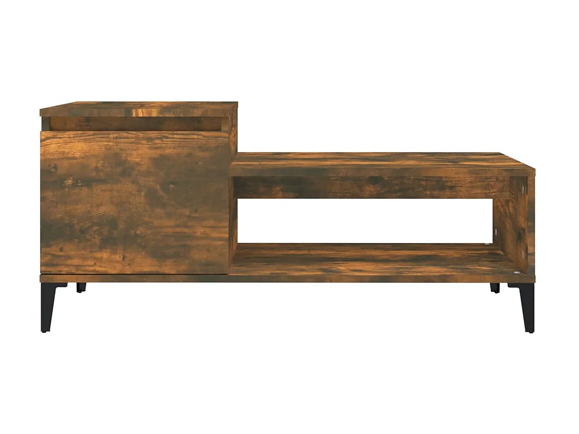 Table basse Chêne fumé 100x50x45 cm Bois d'ingénierie OFR16581 BonneVie Meuble