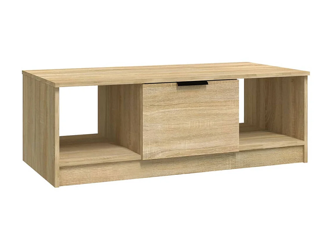 Table basse chêne sonoma 102x50x36 cm bois d'ingénierie OFR35054 BonneVie Meuble