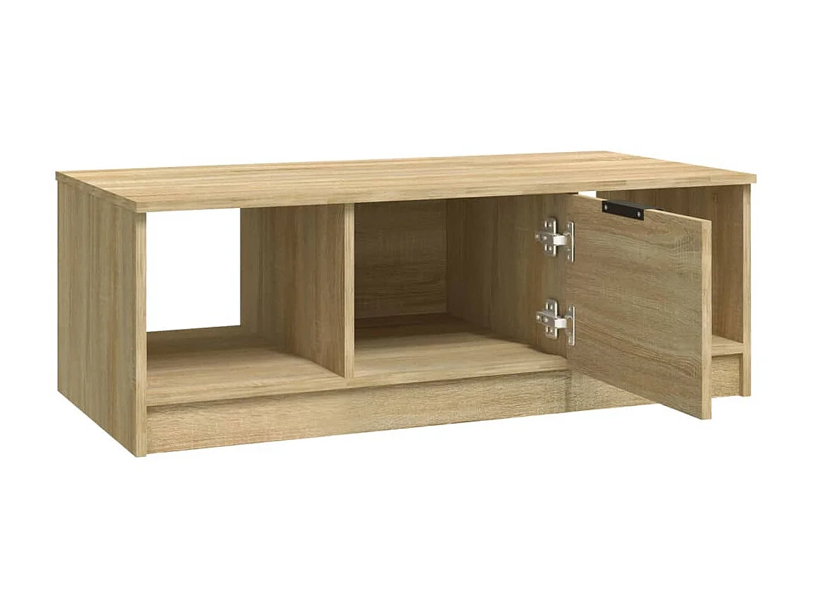 Table basse chêne sonoma 102x50x36 cm bois d'ingénierie OFR35054 BonneVie Meuble