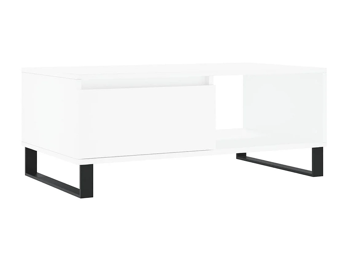 Mesa de centro madera contrachapada blanco 90x50x36,5 cm ES436239