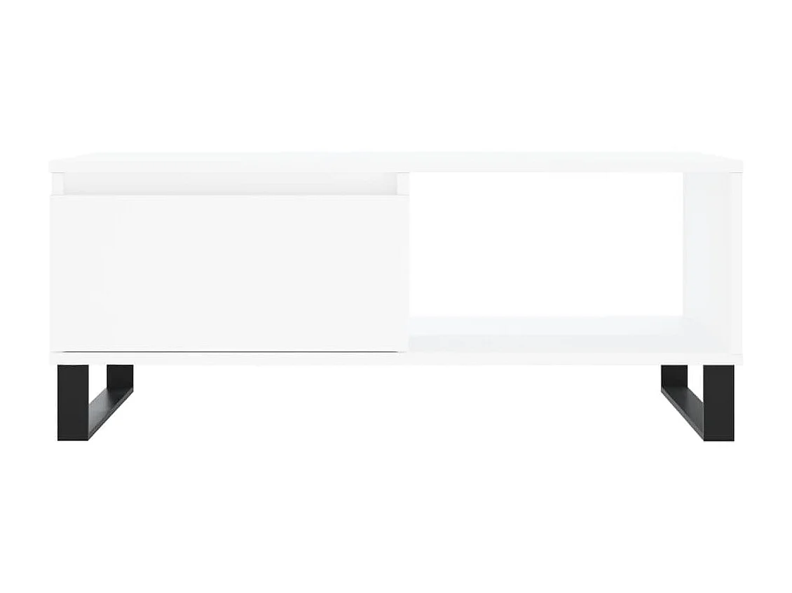 Mesa de centro madera contrachapada blanco 90x50x36,5 cm ES436239