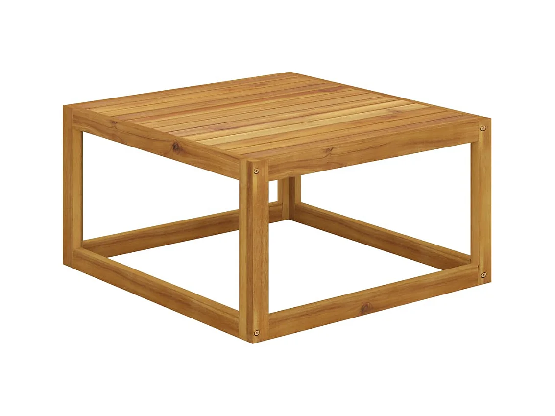 Table basse 68x68x29 cm Bois d'acacia solide OFR65082 BonneVie Meuble