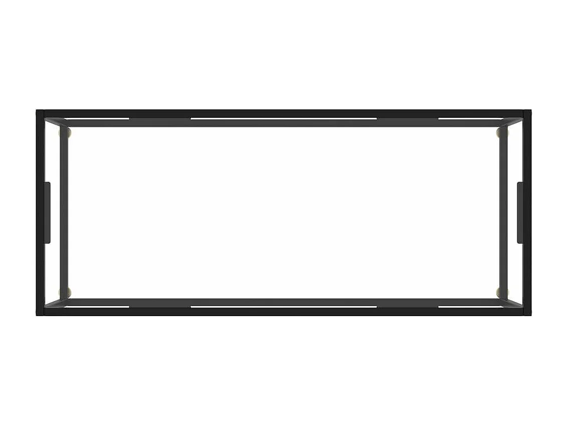 Table basse Noir avec verre trempé 120x50x35 cm OFR92734 BonneVie Meuble