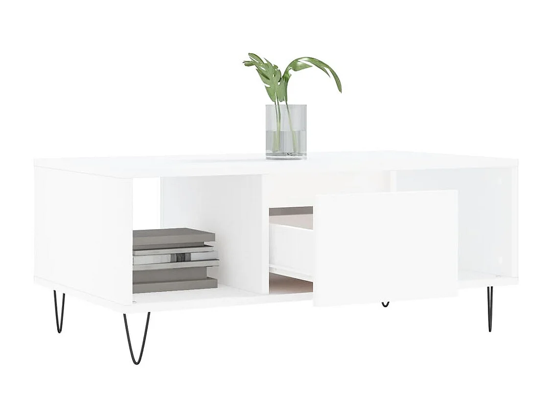 Mesa de centro 90x50x36,5 cm derivados de madeira branco PT665392