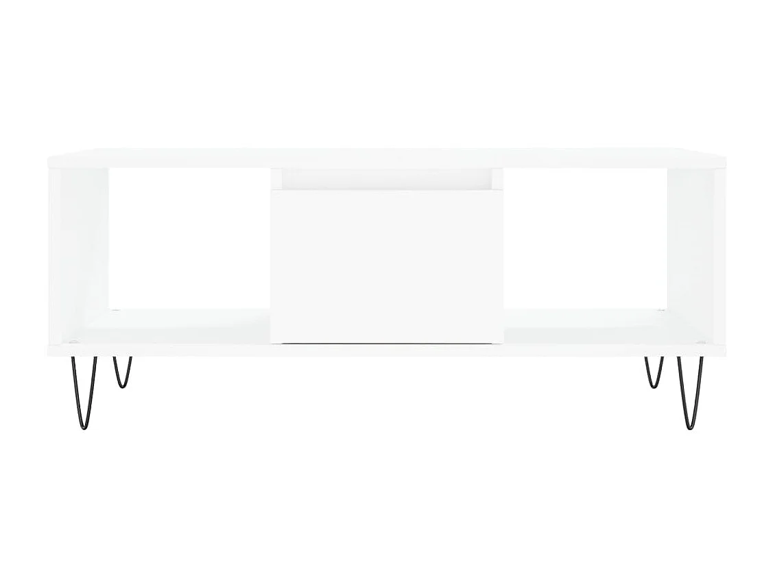 Mesa de centro madera contrachapada blanco 90x50x36,5 cm ES34831