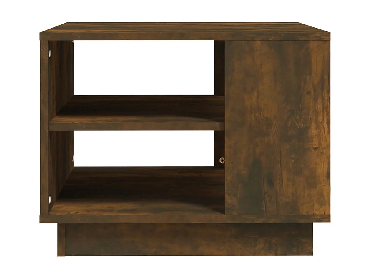 Salontafel 55x55x43 cm bewerkt hout gerookt eikenkleurig NL60703