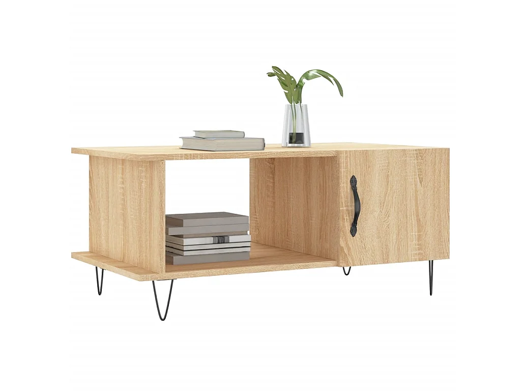 Table basse chêne sonoma 90x50x40 cm bois d'ingénierie OFR56929 BonneVie Meuble