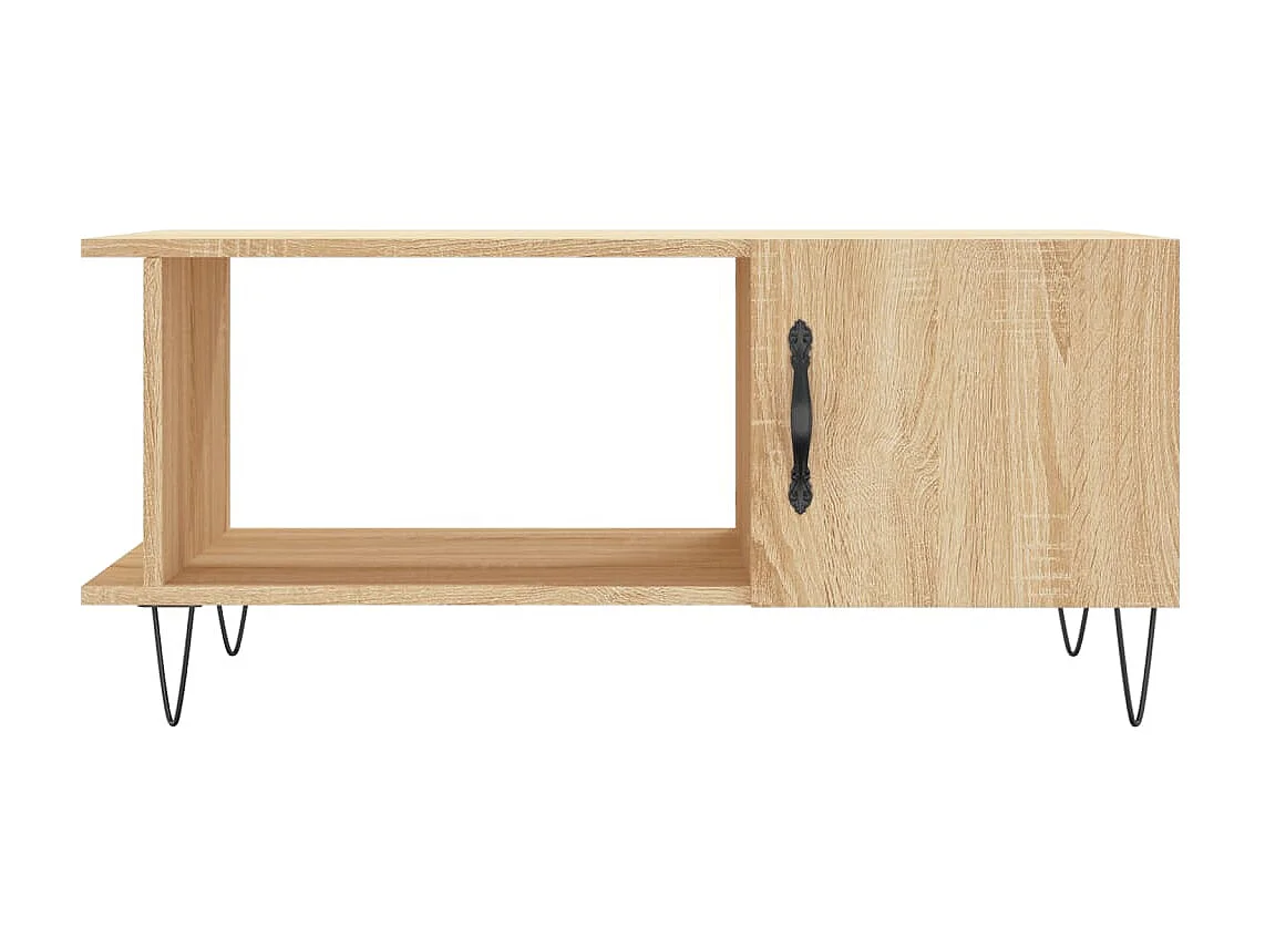 Table basse chêne sonoma 90x50x40 cm bois d'ingénierie OFR56929 BonneVie Meuble
