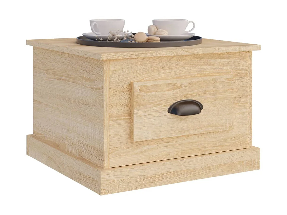 Salontafel 50x50x35 cm bewerkt hout sonoma eikenkleurig NL40947