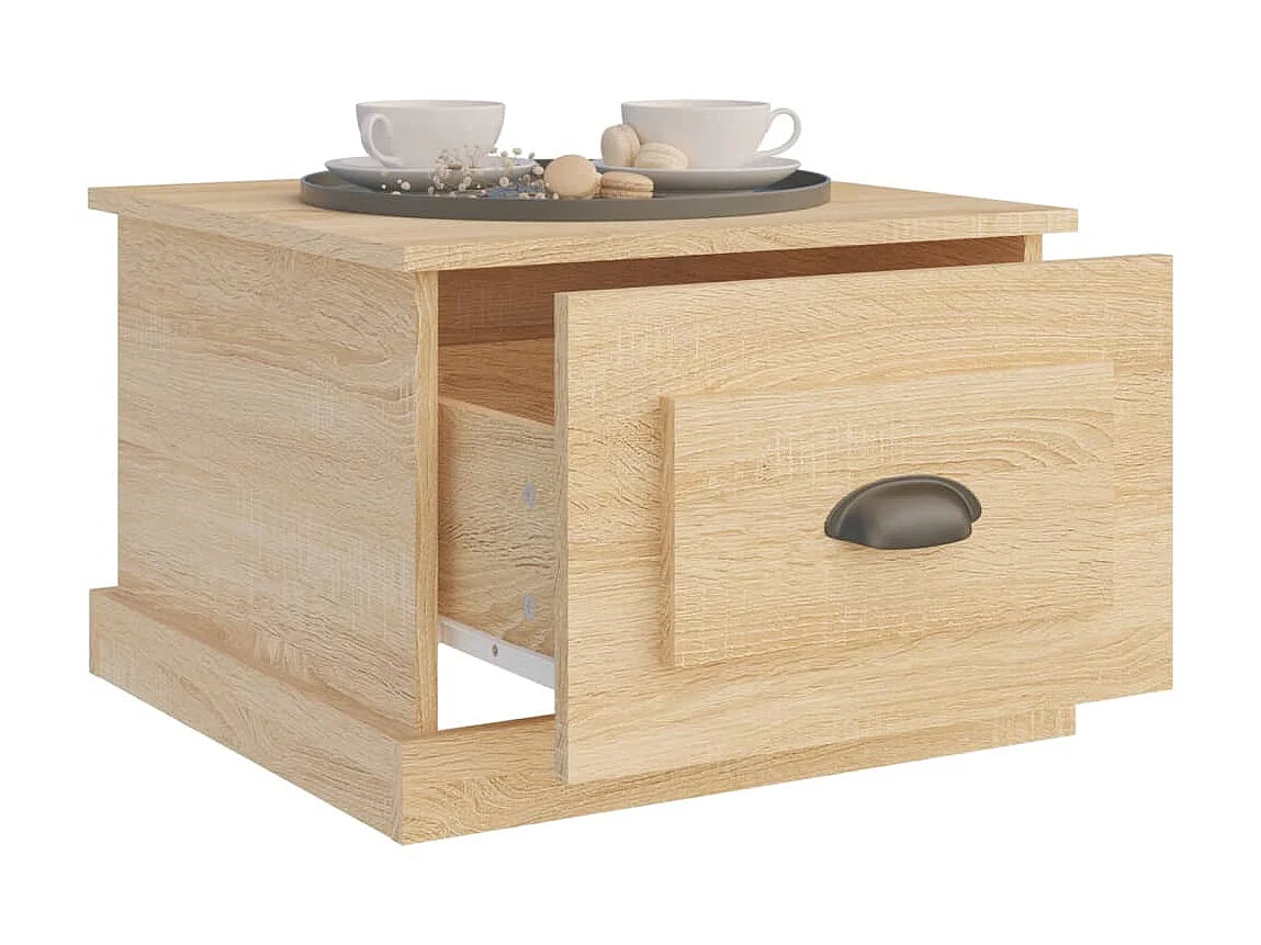 Table basse Chêne sonoma 50x50x35 cm Bois d'ingénierie OFR14516 BonneVie Meuble