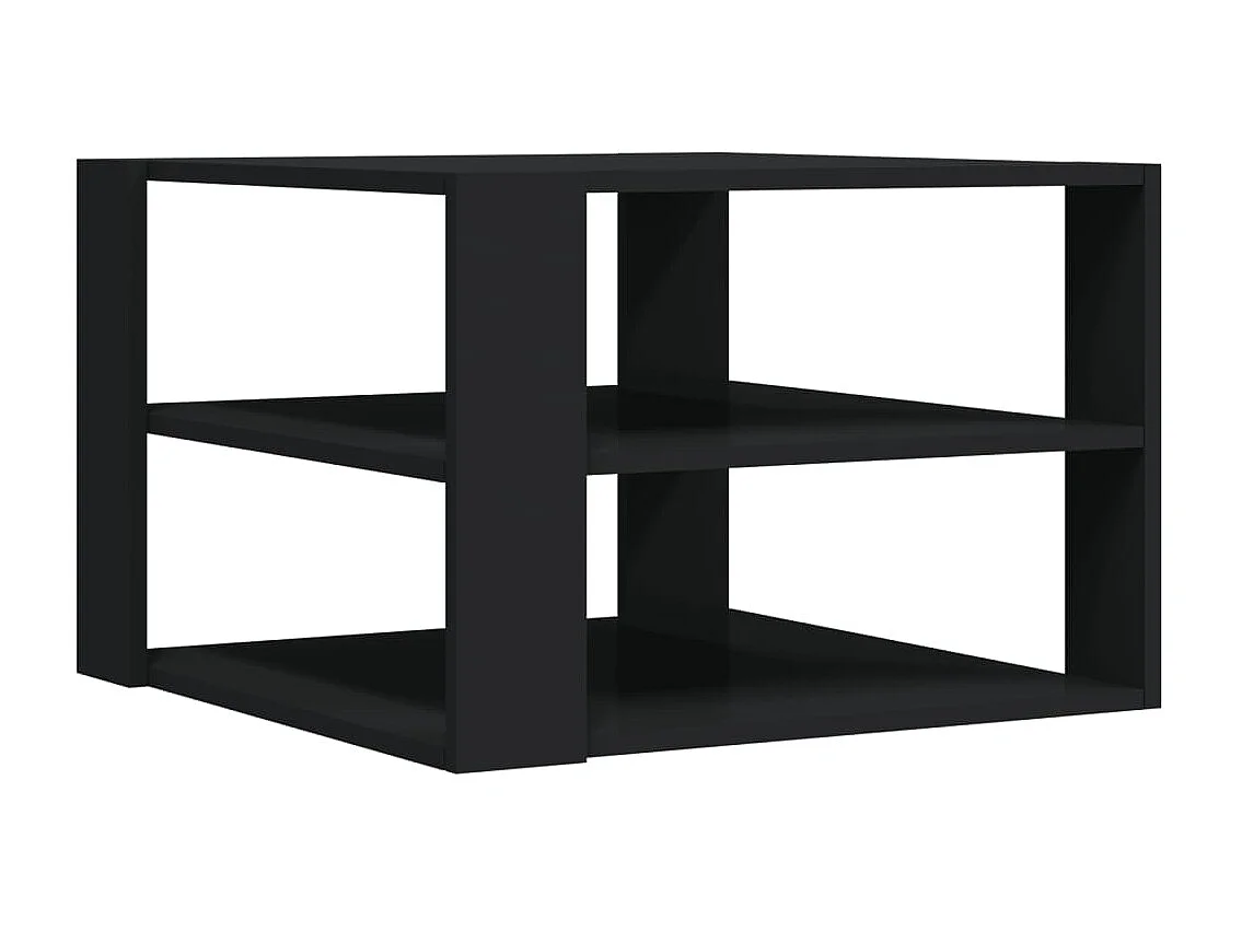 Mesa de centro madera de ingeniería negro 59,5x59,5x40 cm ES43284