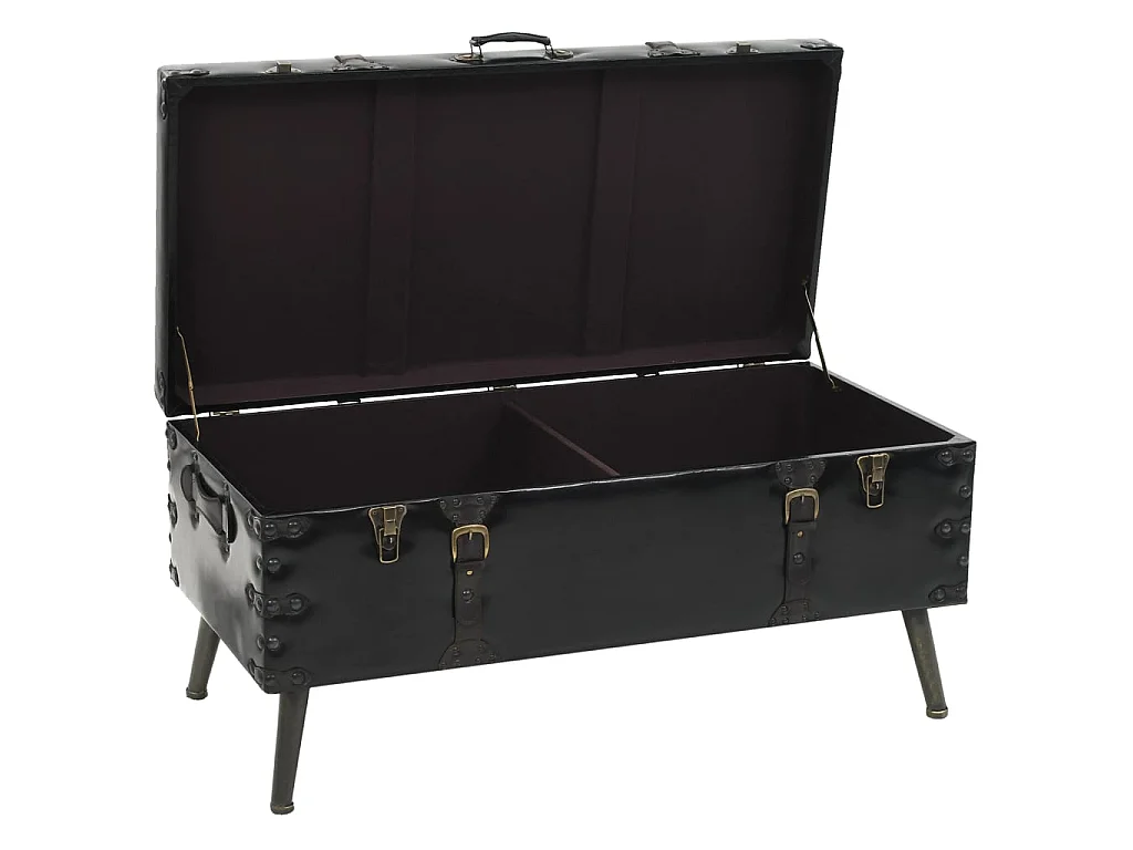 Table basse MDF et acier 102 x 51 x 48 cm OFR92755 BonneVie Meuble