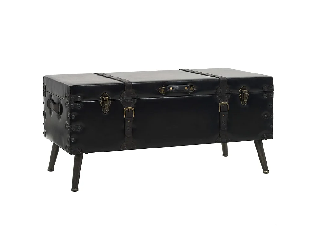 Table basse MDF et acier 102 x 51 x 48 cm OFR92755 BonneVie Meuble