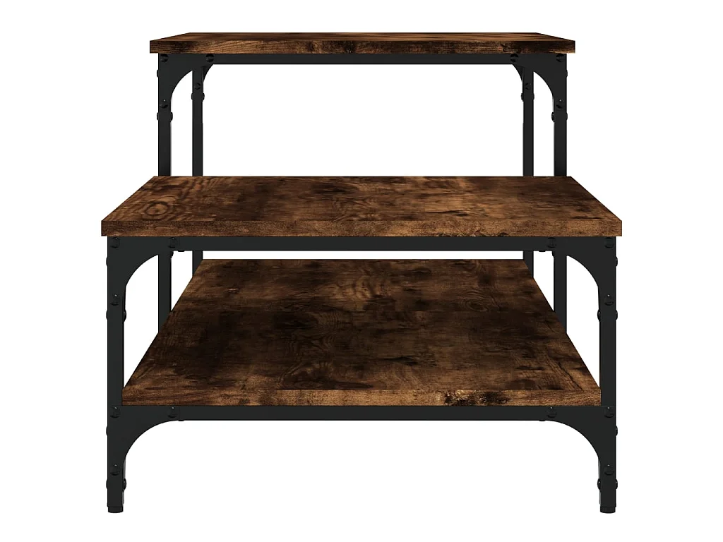 Table basse chêne fumé 100x50,5x45 cm bois d'ingénierie OFR28160 BonneVie Meuble