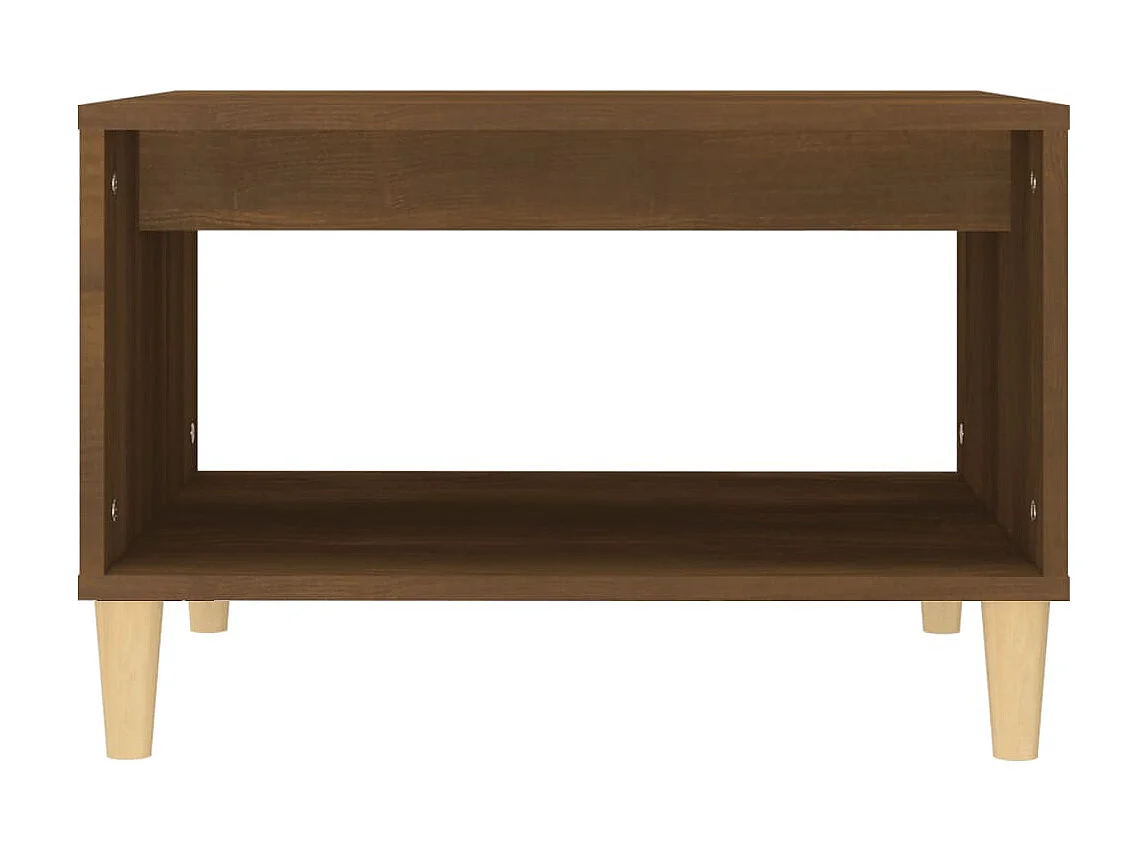 Mesa de centro madera contrachapada marrón roble 60x50x40 cm ES45326