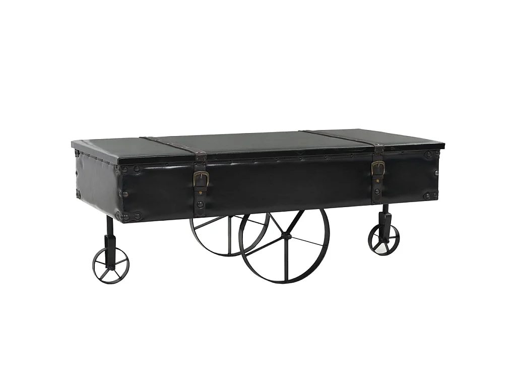 Mesa de centro em MDF e madeira de abeto 110x55x43 cm PT978823