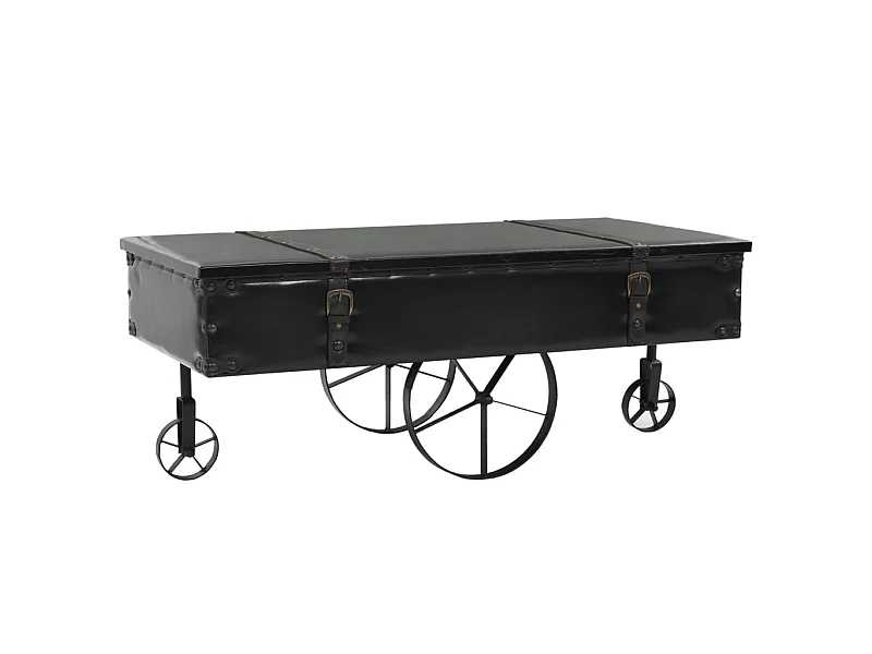 Table basse MDF et bois de sapin 110 x 55 x 43 cm OFR94717 BonneVie Meuble