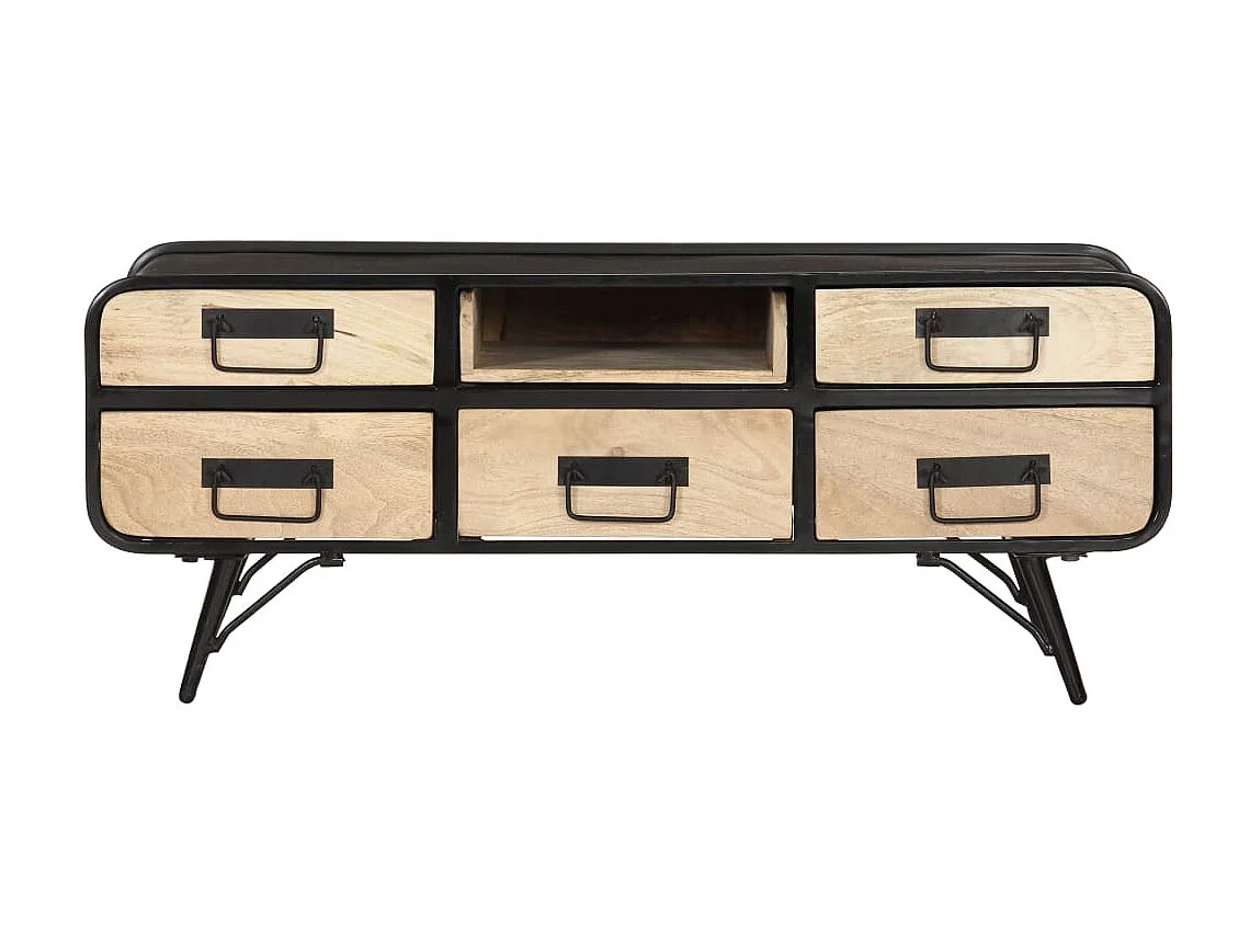 Table basse 100x50x40 cm Bois de manguier massif OFR38165 BonneVie Meuble