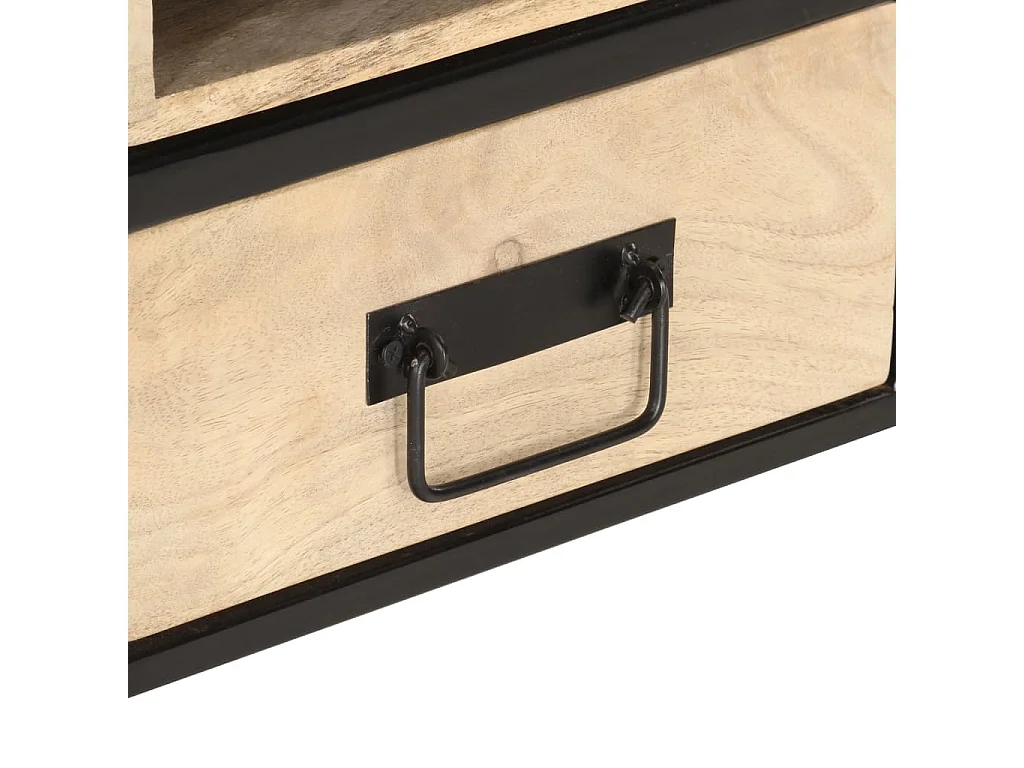 Table basse 100x50x40 cm Bois de manguier massif OFR38165 BonneVie Meuble