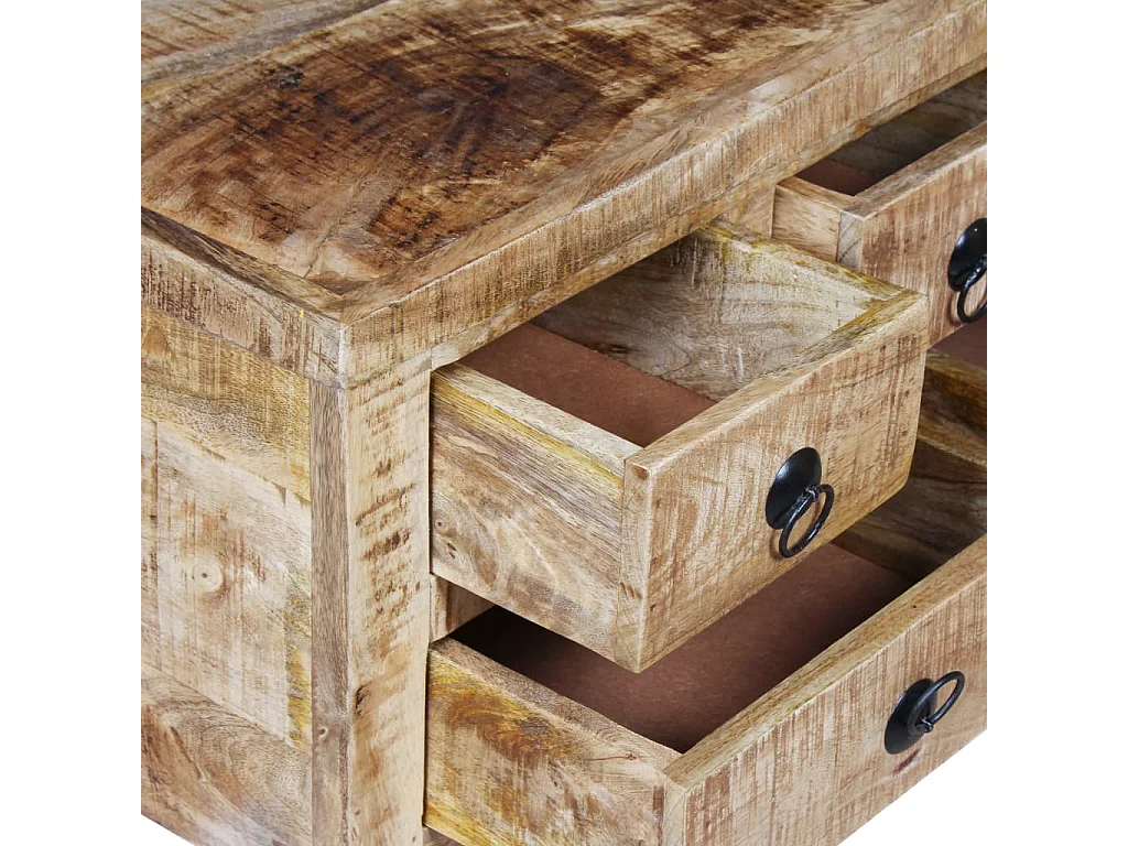 Mesa de centro madeira de mangueira áspera 70x70x40 cm PT842091